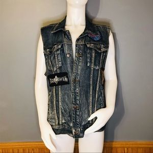 Denim Vest w/ patches